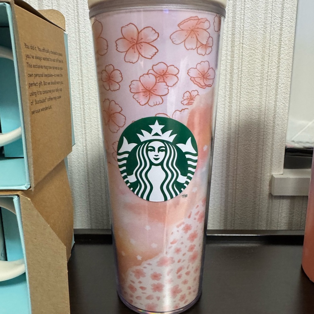 Starbucks Pink Floral Tumbler